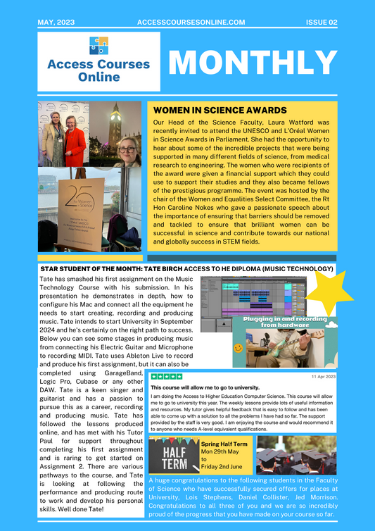 Access Courses Online May Newsletter