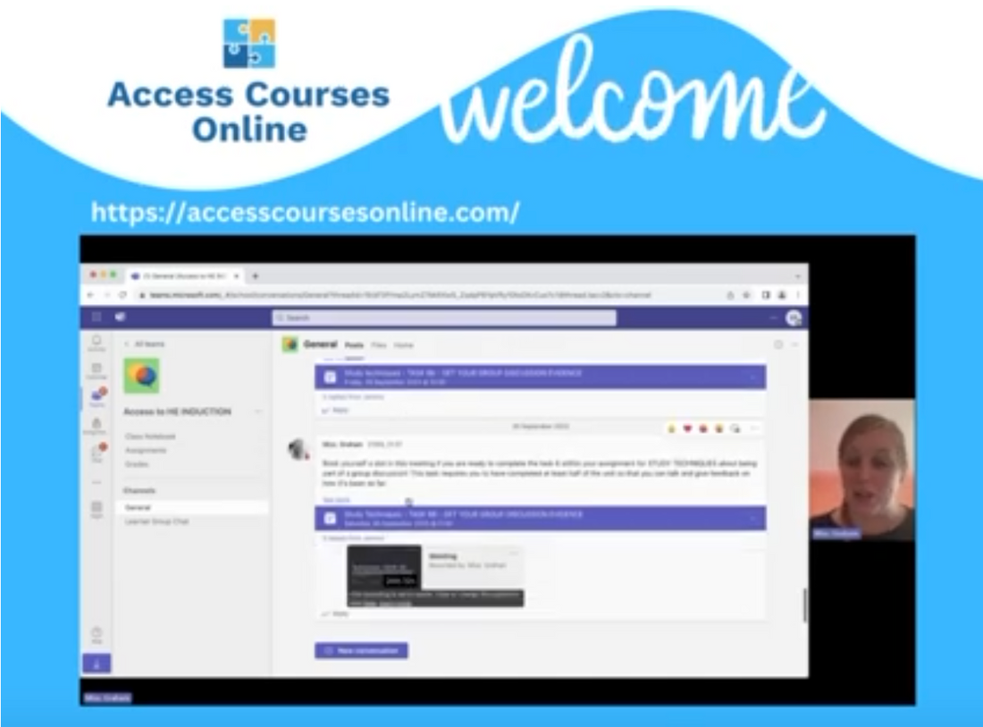 What is it like to study an Access Course online, from home?