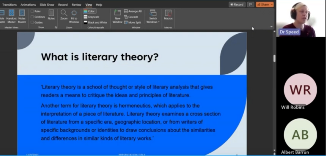 Literary Theory Unit Lesson Sample